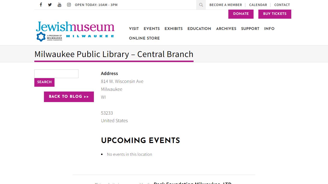 Milwaukee Public Library – Central Branch | Jewish Museum Milwaukee